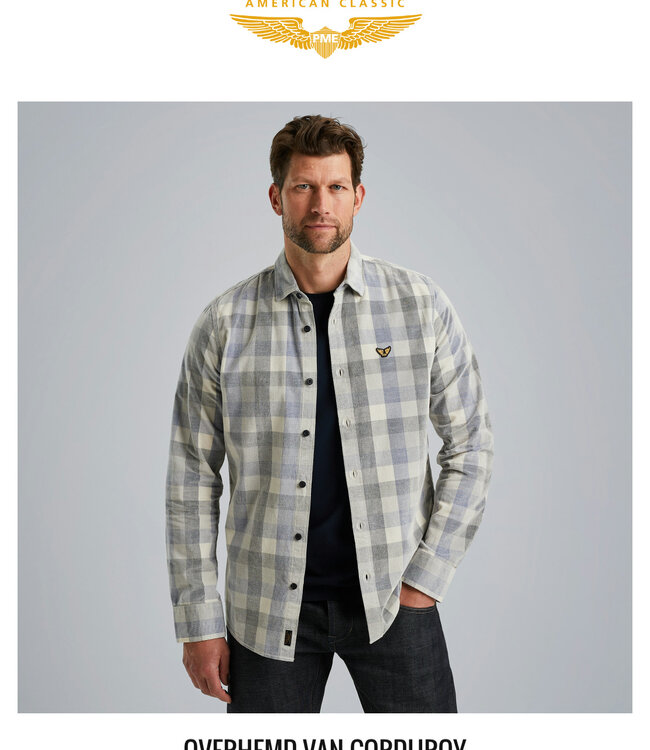 PME LEGEND Hemd CORDUROY YAMDYED CHECK PME LEGEND TRUE NAVY