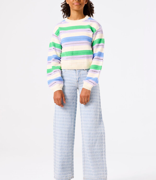 GARCIA Jeans STRUCTURE WIDE GARCIA LIGHT BLUE