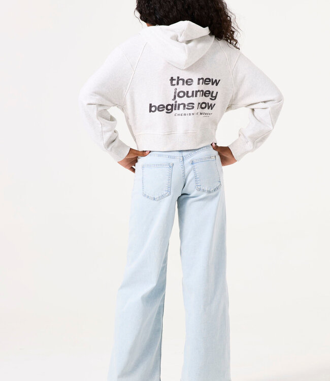 GARCIA Hoodie CARDIGAN CHERISH THE MOMENT GARCIA GREY