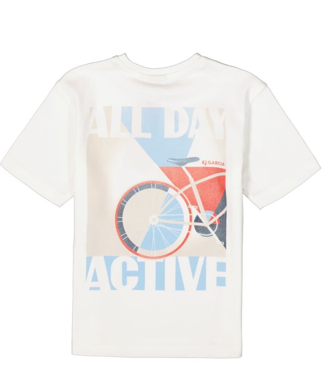GARCIA T-Shirt ALL DY ACTIVE GARCIA WIT