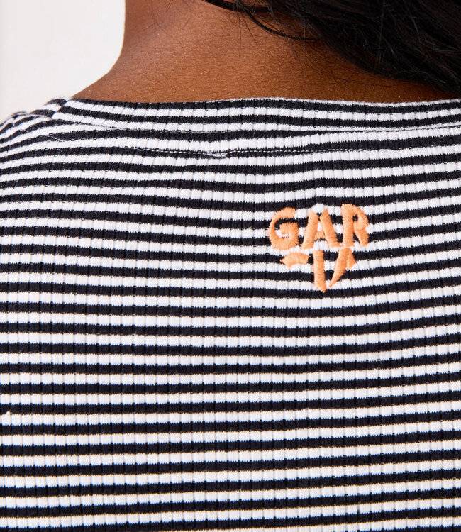 GARCIA T-Shirt STRIPE GARCIA WHITE-BLACK