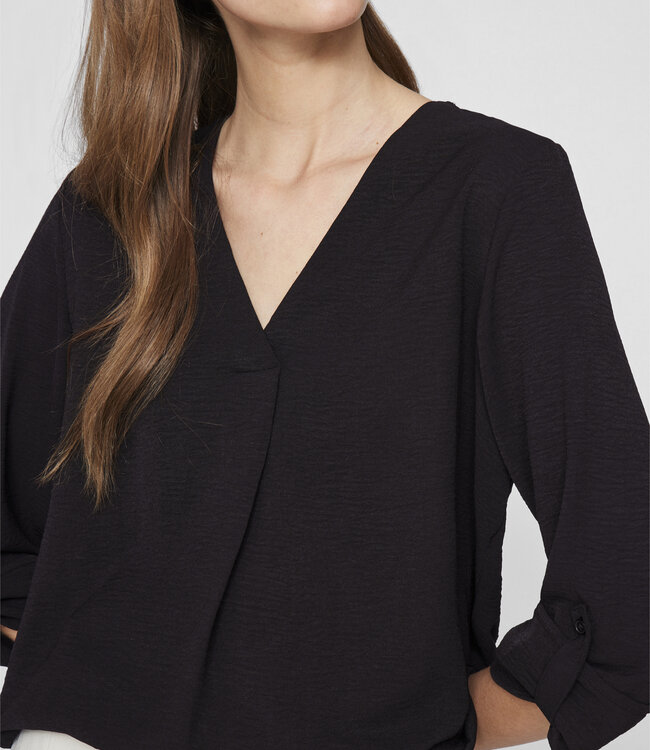 VILA Blouse JOSA V-NECK VILA BLACK BEAUTY