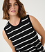KAFFE Top LIZZA STRIPED KAFFE BLACK CHALK