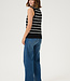 KAFFE Top LIZZA STRIPED KAFFE BLACK CHALK