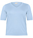 KAFFE CURVE Pull LIZZY V-NECK KAFFE CURVE SOFT CHAMBRAY