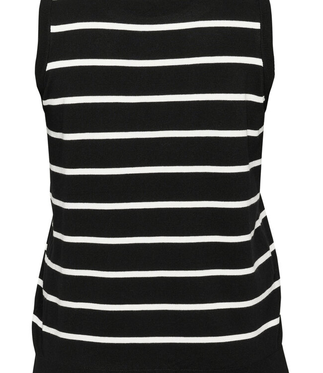KAFFE CURVE Top LIZZY STRIPED KAFFE CURVE BLACK CHALK