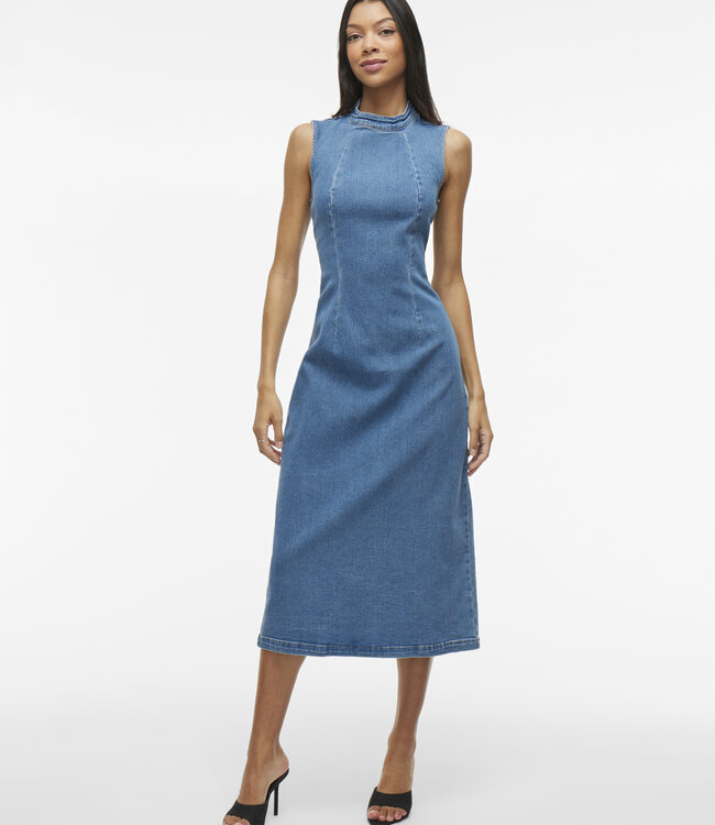 VILA Kleed WINONA JEANS VILA MEDIUM BLUE DENIM