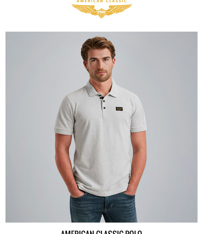 PME LEGEND Polo TRACKWAY PME Legend LIGHT GREY MELEE