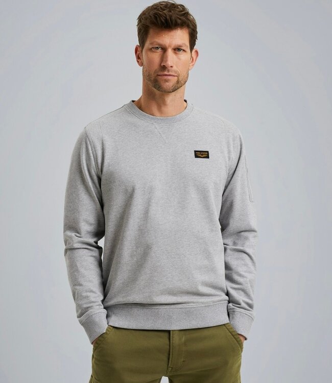 PME LEGEND Pull  Sweater AIRSTRIP PME Legend LIGHT GREY MELEE