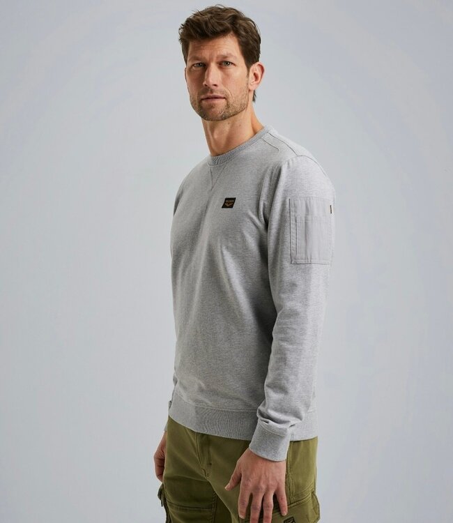 PME LEGEND Pull  Sweater AIRSTRIP PME Legend LIGHT GREY MELEE