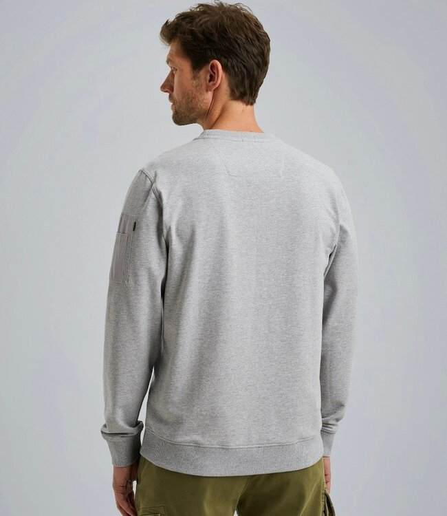 PME LEGEND Pull  Sweater AIRSTRIP PME Legend LIGHT GREY MELEE
