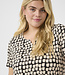 KAFFE CURVE Blouse MELLA KAFFE CURVE BLACK SAND GRAPHIC
