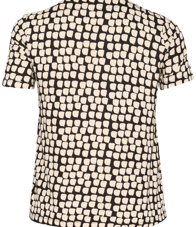 KAFFE CURVE Blouse MELLA KAFFE CURVE BLACK SAND GRAPHIC