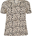 KAFFE CURVE Blouse MELLA KAFFE CURVE BLACK SAND GRAPHIC