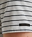 PME LEGEND T-Shirt YD R-NECK PME LEGEND MELANGE STRIPED  BONE WHITE