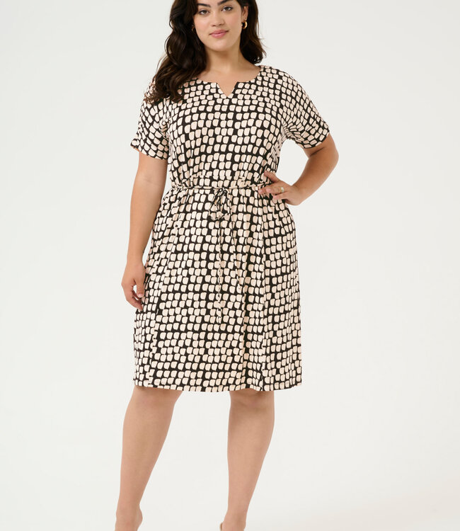 KAFFE CURVE Kleed MELLA KAFFE CURVE BLACK SAND GRAPHIC