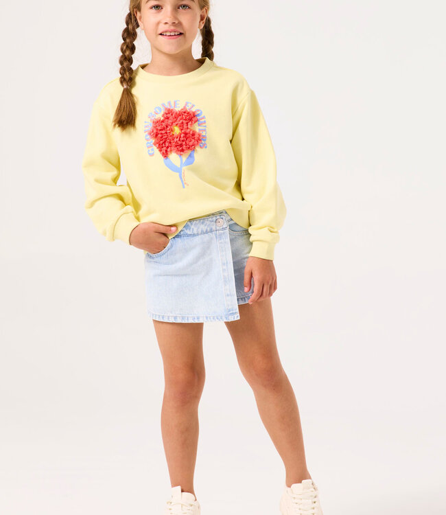 GARCIA Short SKIRT JEANS GARCIA MINI GIRLS BLEACHED
