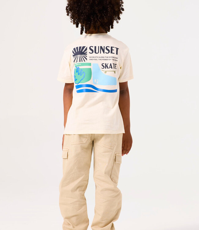GARCIA T-Shirt SUNSET SKATE GARCIA MINI BOYS CREAM
