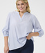 KAFFE CURVE Blouse MILANA KAFFE CURVE BLUE WHITE