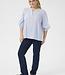 KAFFE CURVE Blouse MILANA KAFFE CURVE BLUE WHITE
