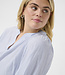 KAFFE CURVE Blouse MILANA KAFFE CURVE BLUE WHITE