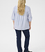 KAFFE CURVE Blouse MILANA KAFFE CURVE BLUE WHITE