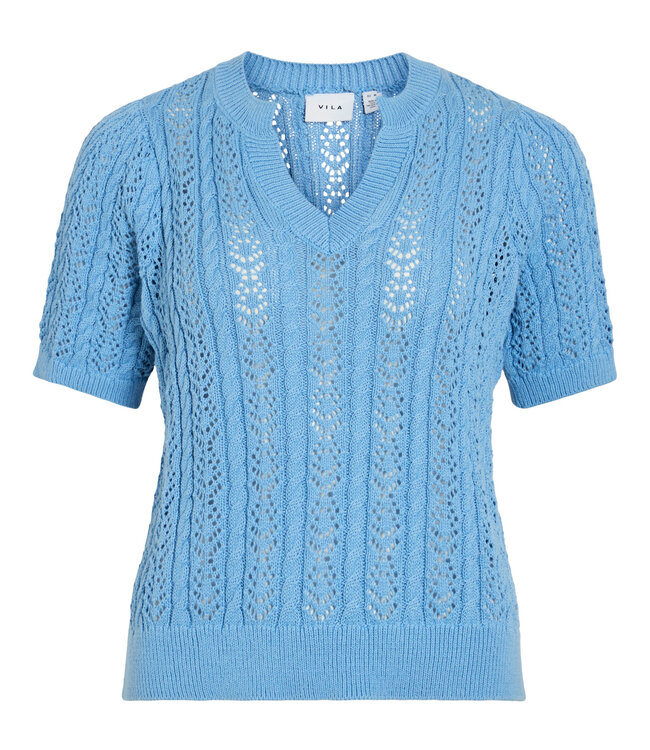 VILA Pull TOTO CABLE VILA BLISSFUL BLUE