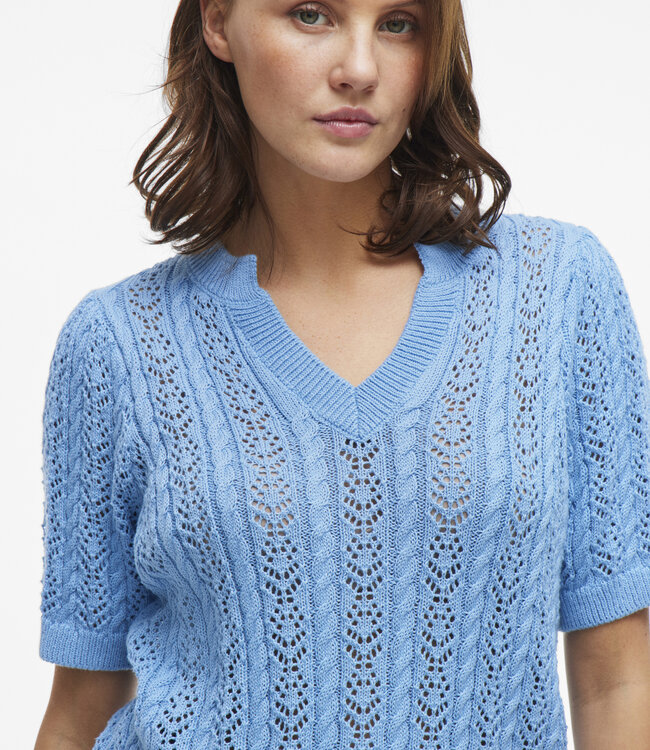 VILA Pull TOTO CABLE VILA BLISSFUL BLUE