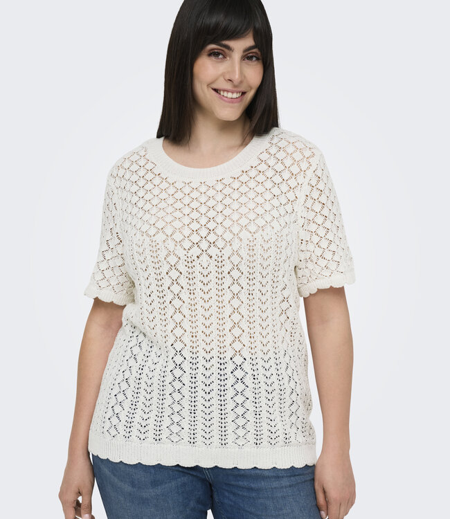 ONLY CARMAKOMA T-Shirt SAGA CARMAKOMA ECRU