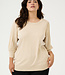KAFFE CURVE Pull LONI 3/4 SLEEVE KAFFE CURVE FEATHER GREY MELANGE