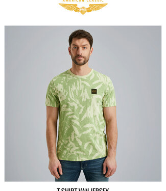 PME LEGEND T-Shirt SLUB ERSEY AOP PME LEGEND QUINT GREEN