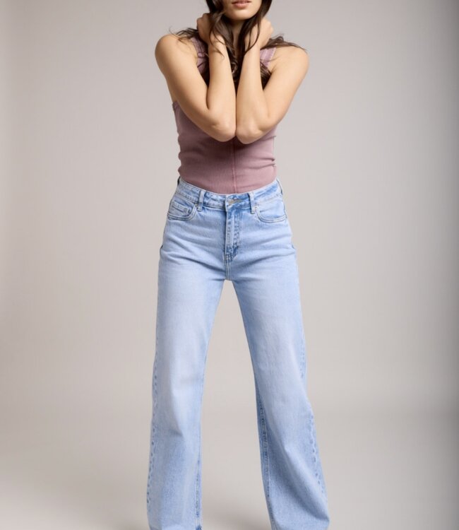 TOXIK3 Broek Jeans Toxik3 WIDE LIGHT BLUE L21371-5