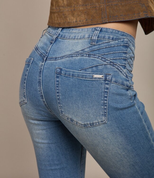 TOXIK3 Broek Jeans Toxik3 PUSH UP  MEDIUM  BLUE Z031