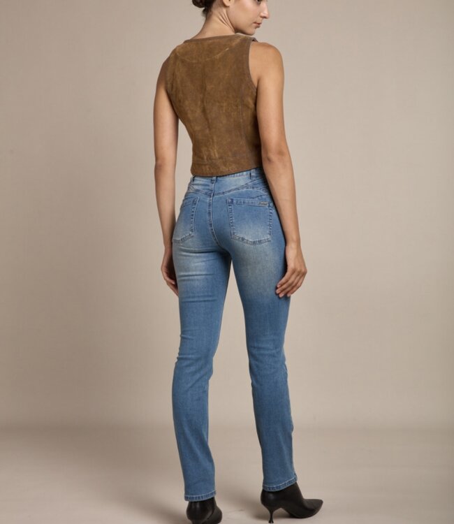 TOXIK3 Broek Jeans Toxik3 PUSH UP  MEDIUM  BLUE Z031