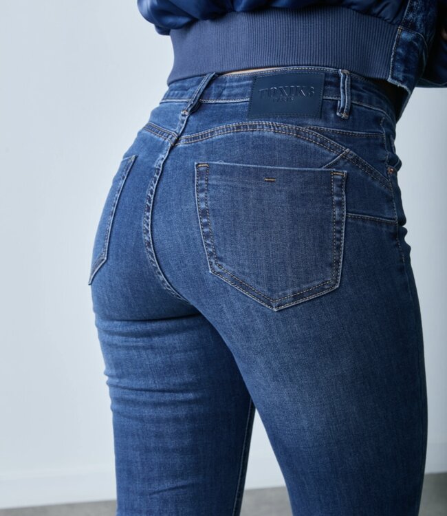 TOXIK3 Broek Jeans Toxik3 PUSH UP DARK  BLUE H2726-2