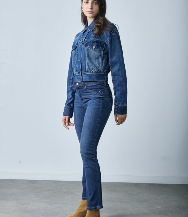 TOXIK3 Broek Jeans Toxik3 PUSH UP DARK  BLUE H2726-2