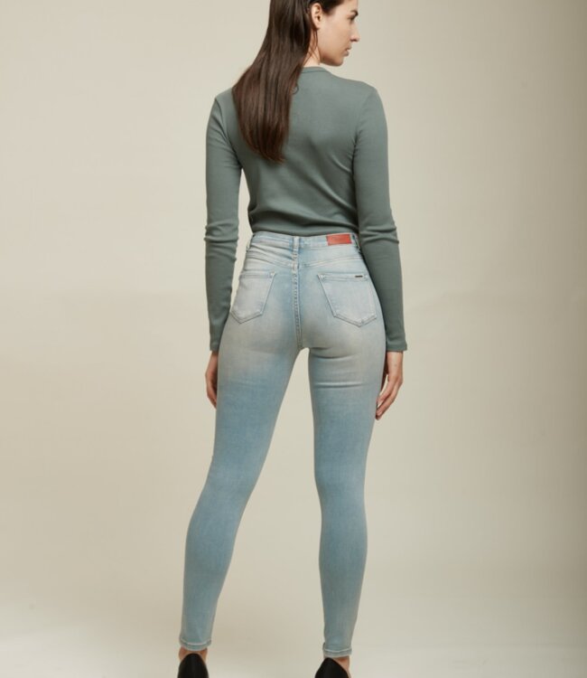 TOXIK3 Broek Jeans Toxik3 Hoge Tai L185-J81 BLEACHED BLUE