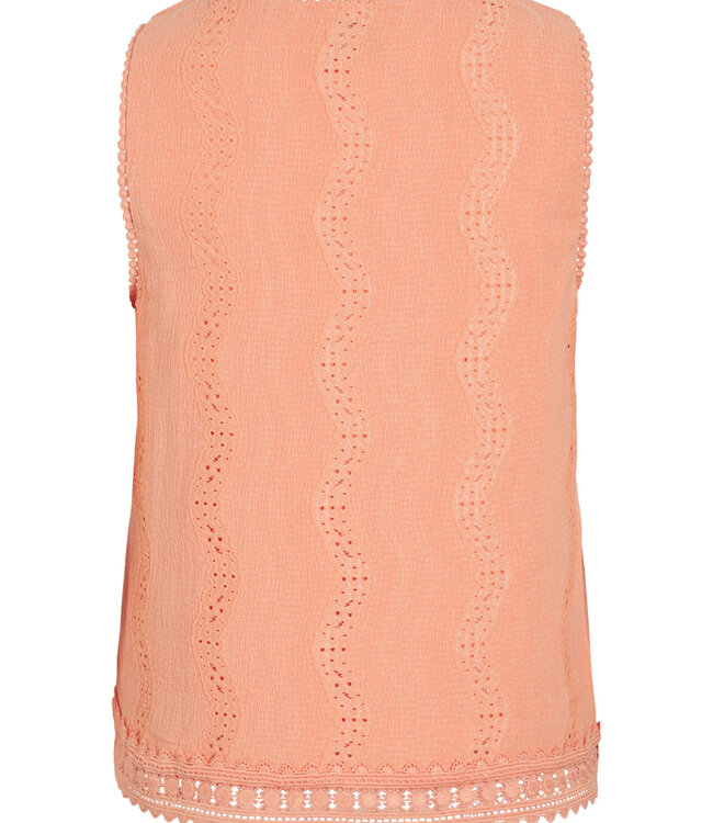 VILA Top TORTENA O-NECK VILA CADIUM ORANGE