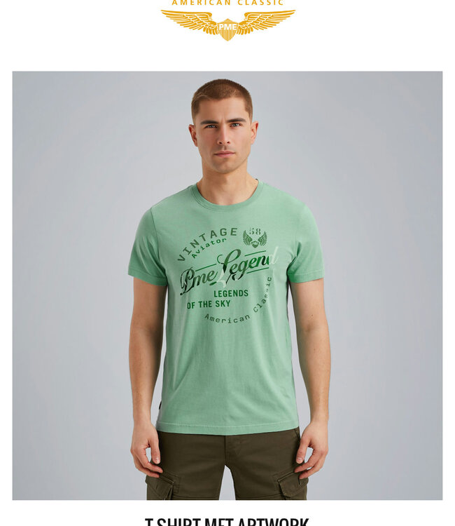 PME LEGEND T-Shirt SINGLE JERSEY PLAY PME LEGEND CAMEO BLUE