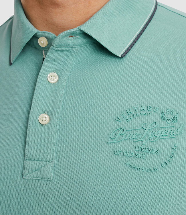 PME LEGEND Polo STRETCH PIQUE PACKAGE PME LEGEND CAMEO BLUE