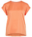 VILA T-Shirt ELLETTE SATIN O-NECK VILA CADMIUM ORANGE