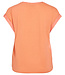 VILA T-Shirt ELLETTE SATIN O-NECK VILA CADMIUM ORANGE