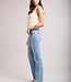 TOXIK3 Broek JEANS STRAIGHT FIT TOXIK3 BLOEMEN EN STRASS Z038