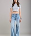 TOXIK3 Broek JEANS JOGGER WHITE STRIPE TOXIK3 LIGHT DENIM Z033-1