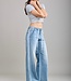 TOXIK3 Broek JEANS JOGGER WHITE STRIPE TOXIK3 LIGHT DENIM Z033-1