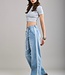 TOXIK3 Broek JEANS JOGGER WHITE STRIPE TOXIK3 LIGHT DENIM Z033-1