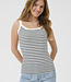 KAFFE Top LIDDY KAFFE CHALK BLACK STRIPE