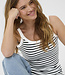 KAFFE Top LIDDY KAFFE CHALK BLACK STRIPE