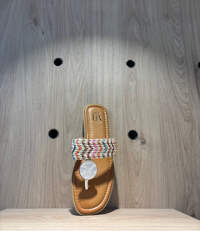 ERYNN Schoen TEENSLIPPER MULTICOLOR STEEN PARELMOER