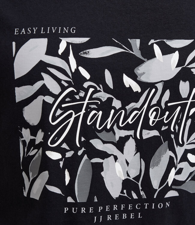 JJ REBEL T-Shirt BERN BOX PRINT REBEL BLACK